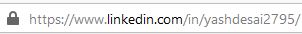 Default LinkedIn Profile URL looks like this