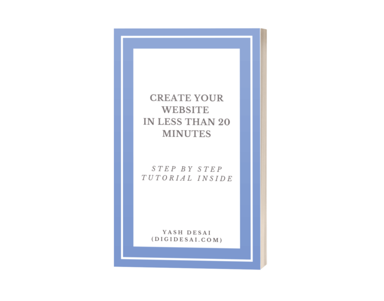 Create Your Website In Less Than 20 Minutes ebook cover