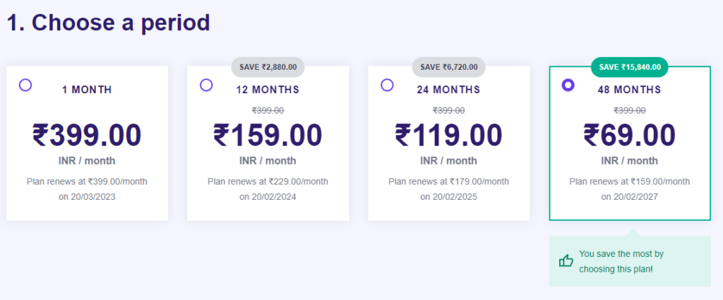 Budget Friendly Pricing by Hostinger in 2023